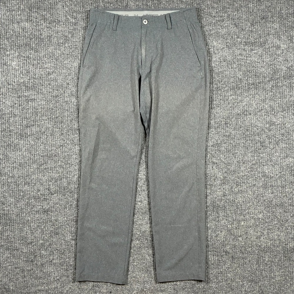 Under Armour Mens Golf Pants Gray Size 32x30 Performance Stretch Chino Athletic